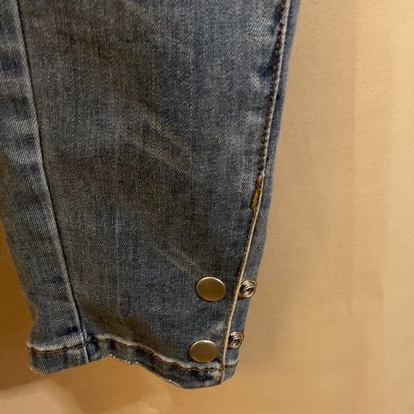 David Kollar Original Light Blue Distressed Skinny-fit jeans Button-fly closure - Picture 2 of 5